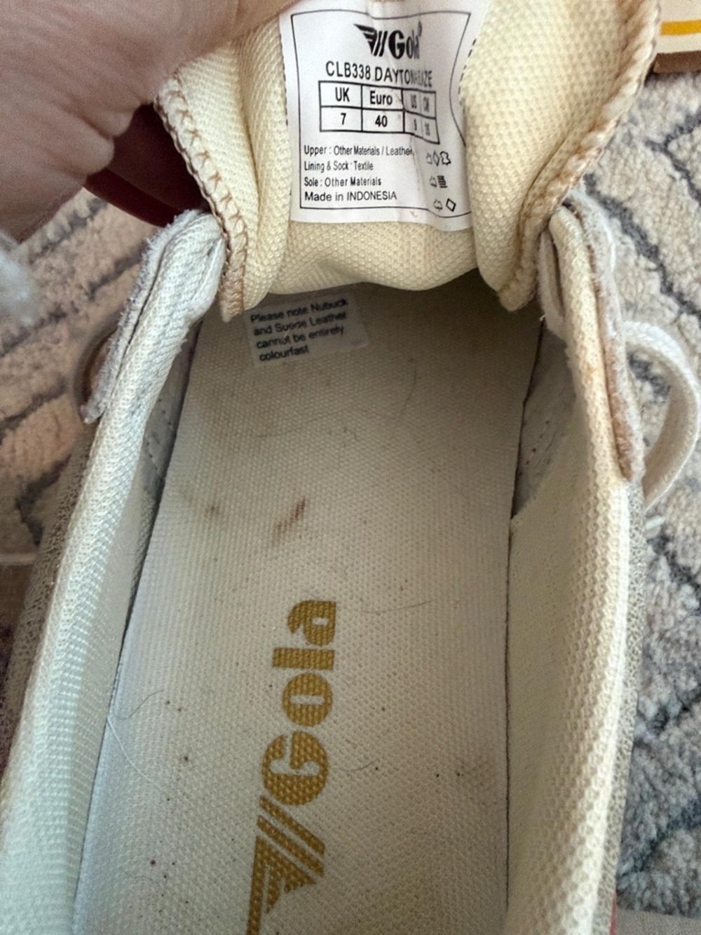 Gola Women's Metallic Silver Sneaker with Orange & Tan Accents - Picture 9 of 10